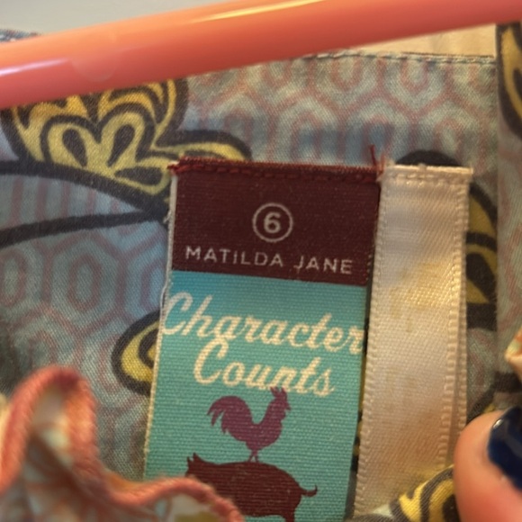 Matilda Jane Broadway Knot Character Counts Sleeveless Dress- size 6 - Picture 8 of 8